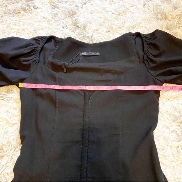 NWOT Zara | Corset Style Mini Dress with Sweetheart Neckline Size Small - Picture 10 of 11